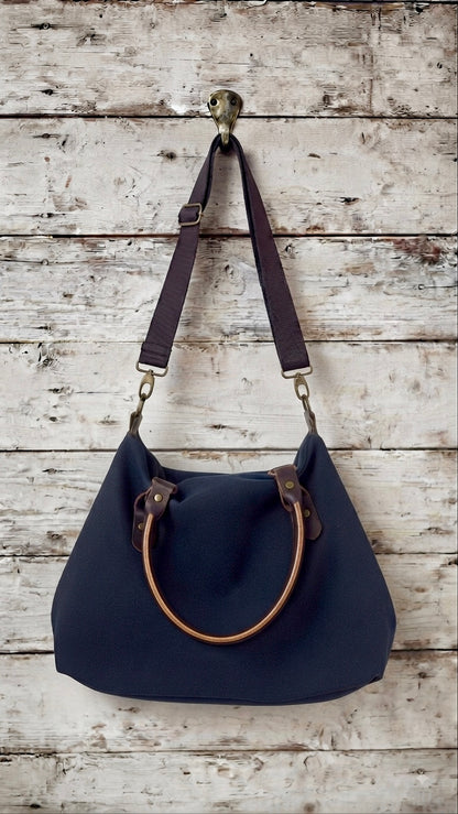 Bolso Tote de Lona y Piel+1color