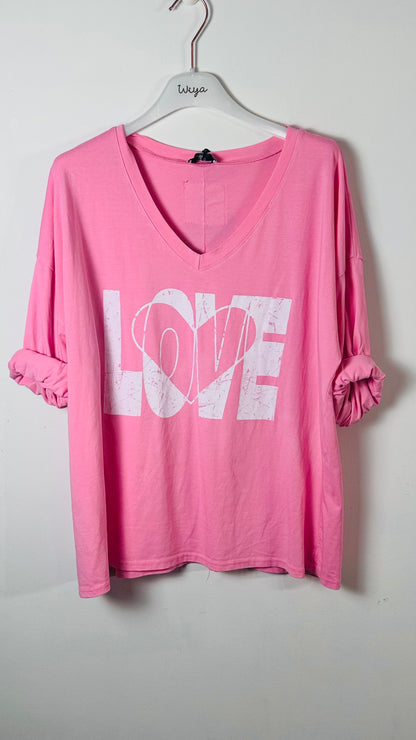 Camiseta love +3 colores