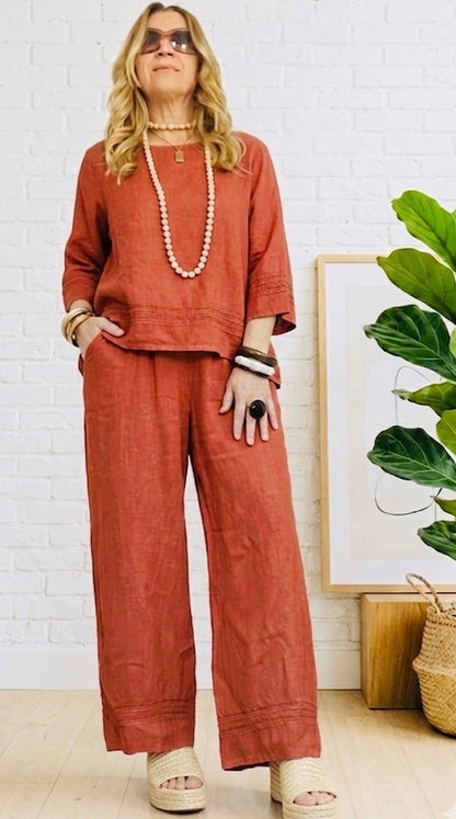 Conjunto Lino, luxury +5 colores