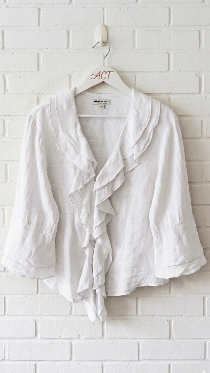 Blusa de lino con volante Aurora +5colores
