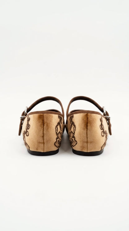 Manoletinas Corina Velvet Floral