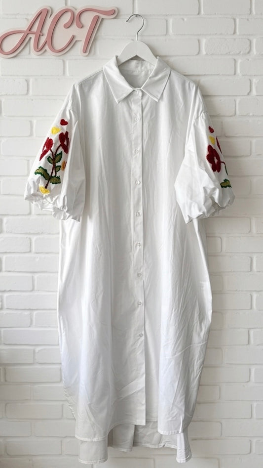 Vestido camisero Maxi amapola
