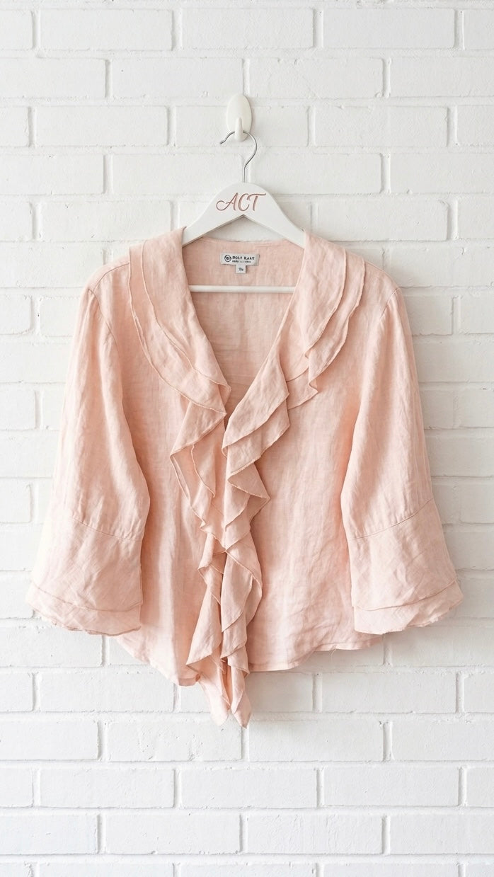 Blusa de lino con volante Aurora +5colores