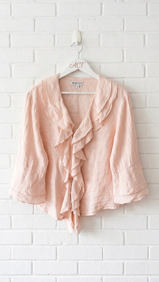 Blusa de lino con volante Aurora +5colores