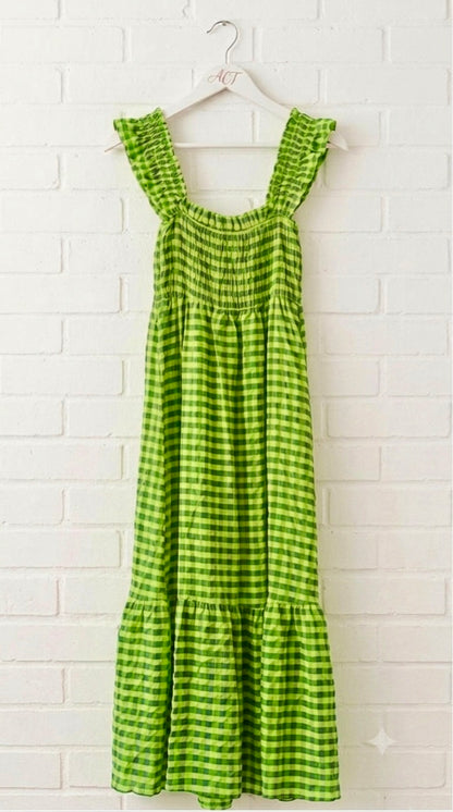 Vestido Valeria cuadro vichy neón +2colores