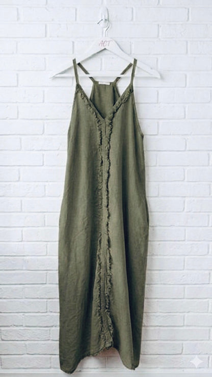 Vestido lino desfilado +7 colores