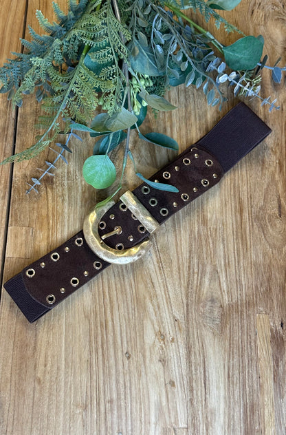 Elastic studded belt +1 color