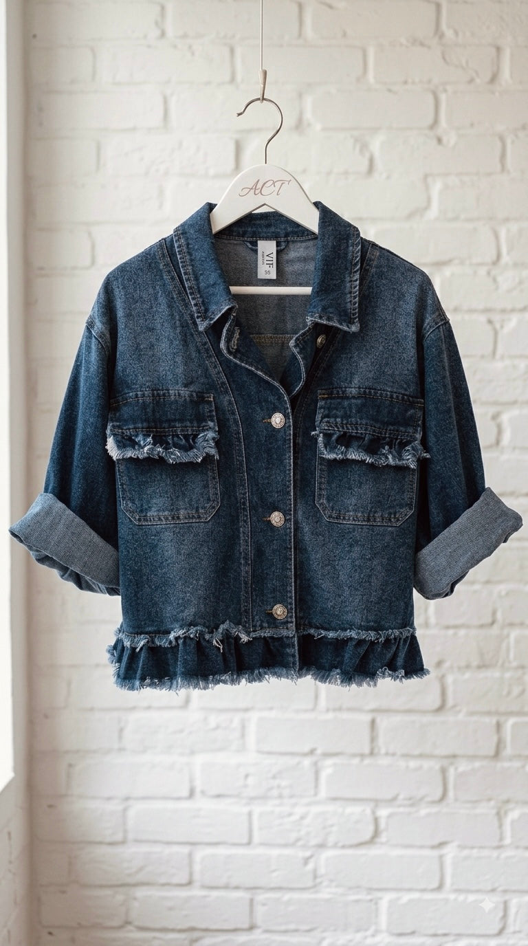 Chaqueta Denim Azul & Volante