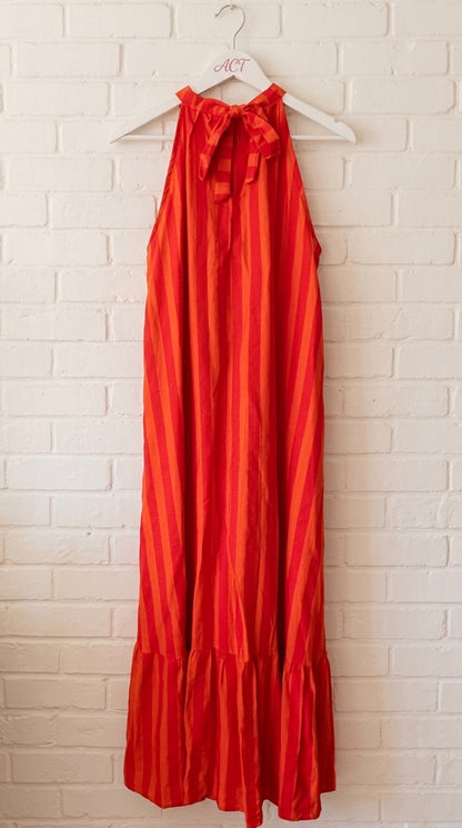 Vestido Maxi halter de rayas +3 colores