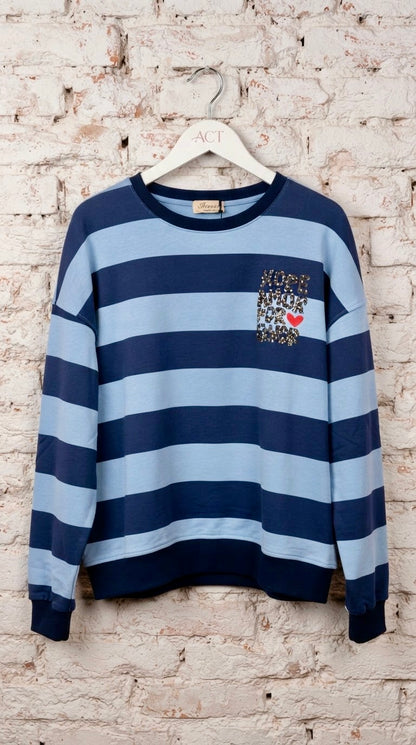Sudadera Rayas Blue More Amor