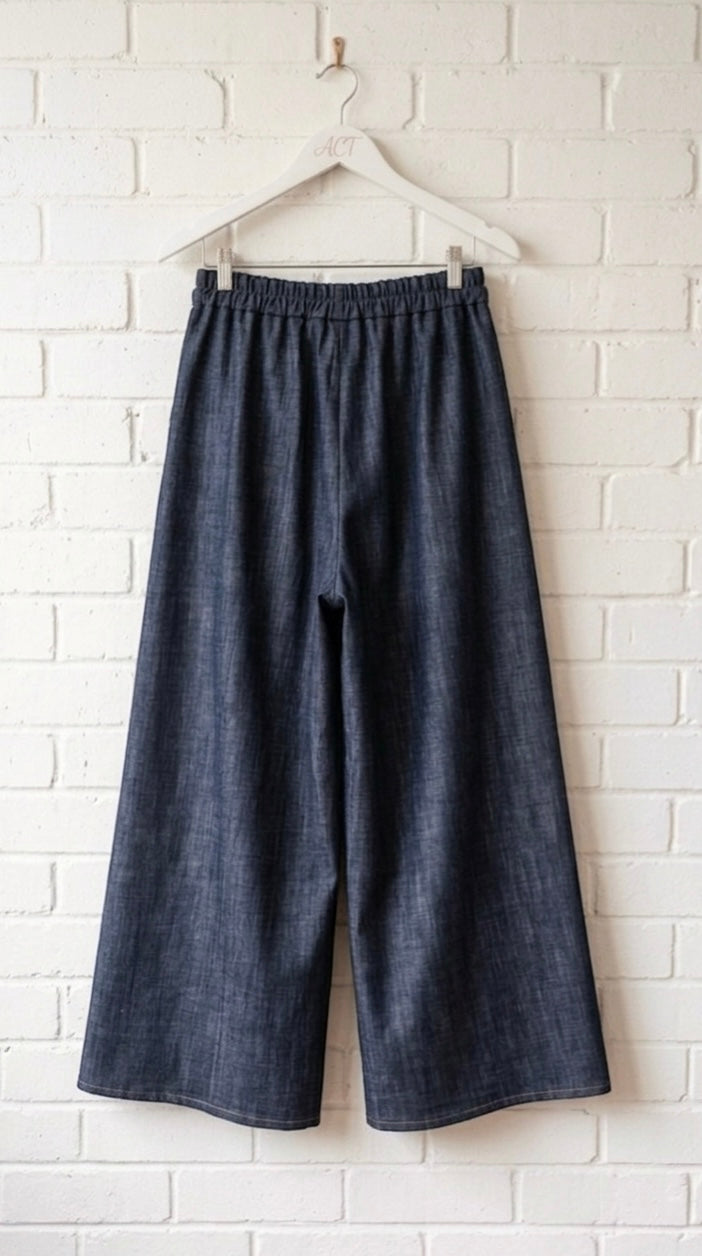 Pantalón Denim Wide-Leg Urban