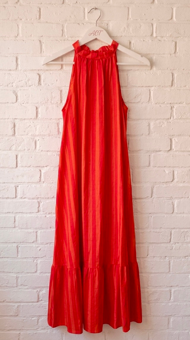 Vestido Maxi halter de rayas +3 colores