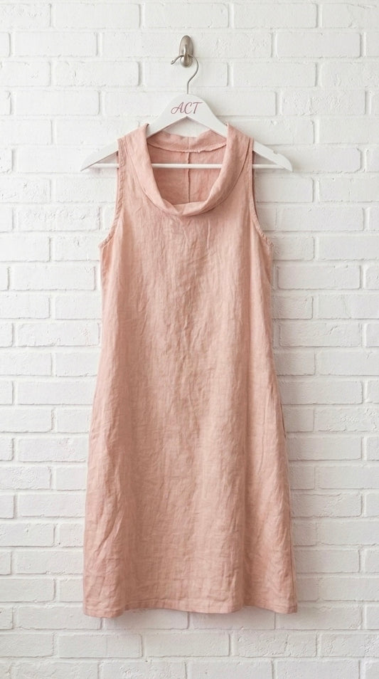 Vestido midi lino escote desbocado +8 colores