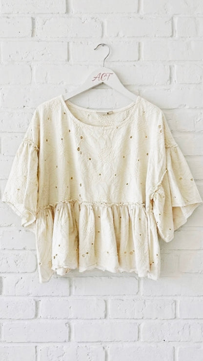 Blusa senda bordada +3 colores