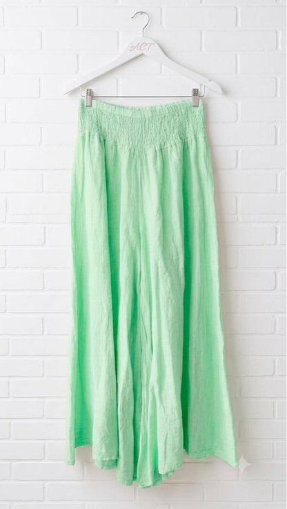 Pantalón palazzo de lino Aurora +6 colores
