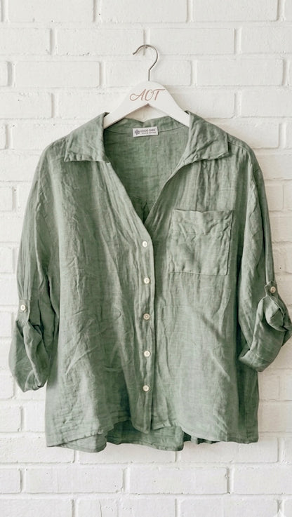 Camisa basic de lino Aurora +11 colores