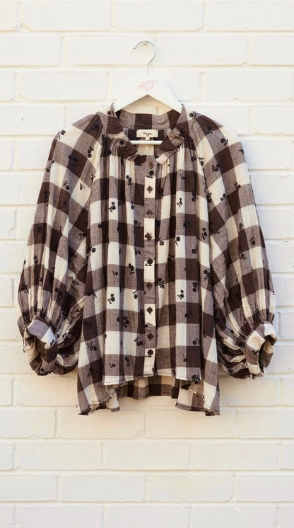 Blusa Romántica Vichy & Flores