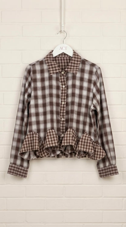 Camisa Volante Vichy +1color