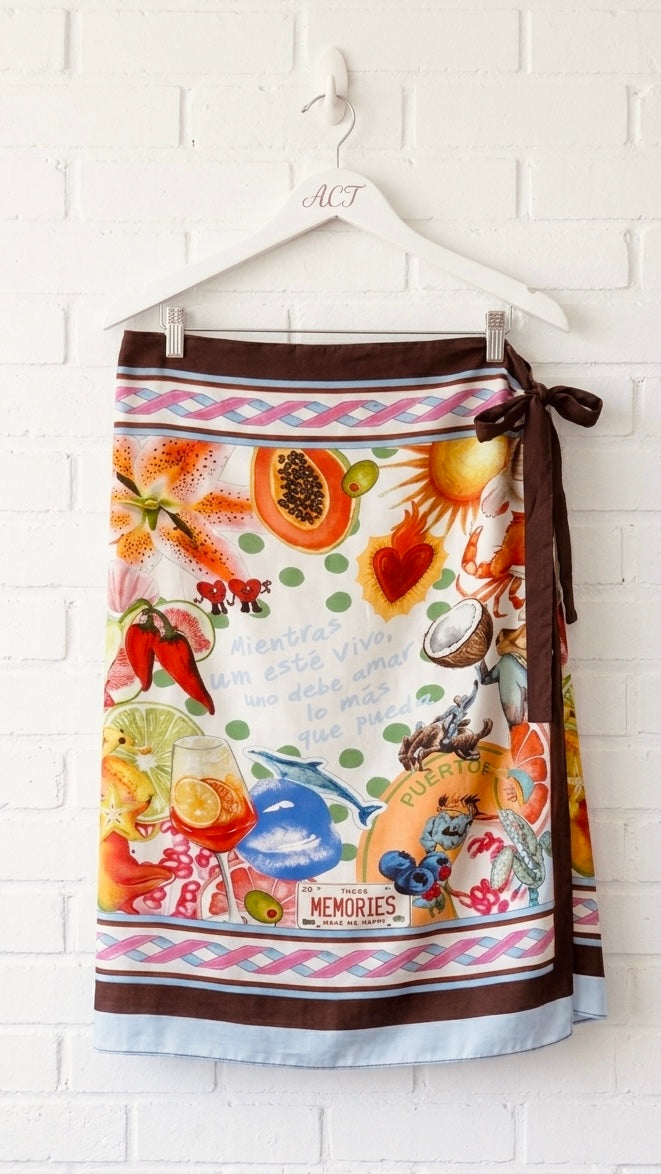 Falda pareo estampada +6 colores