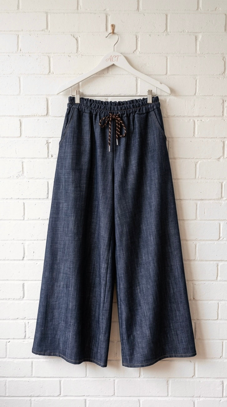 Pantalón Denim Wide-Leg Urban