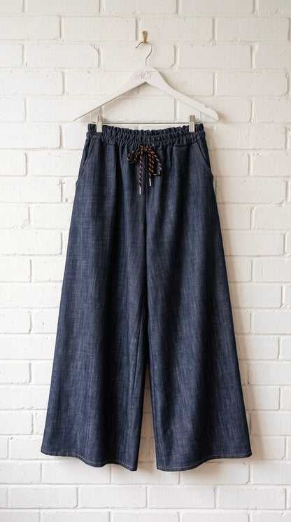 Pantalón Denim Wide-Leg Urban