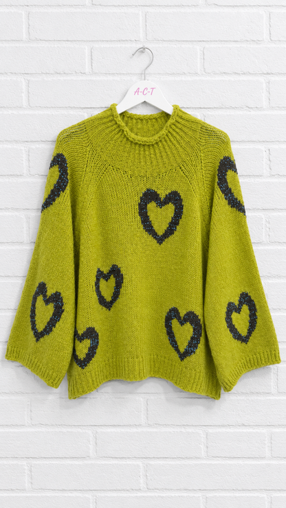 Jersey de Punto con Estampado Corazones +4 colores